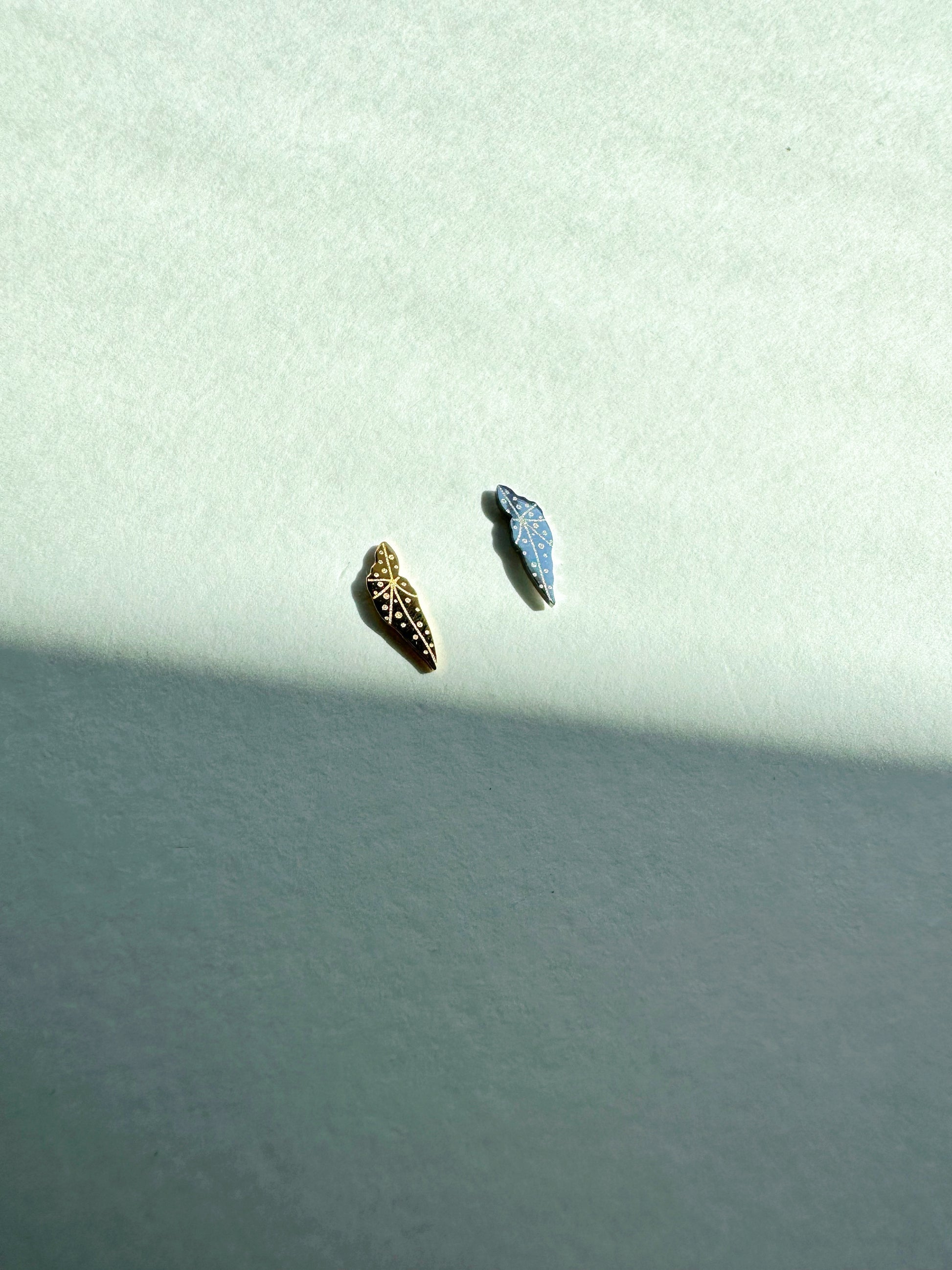 Angel Wing Begonia Metal Stud Earrings - Plant Dosage
