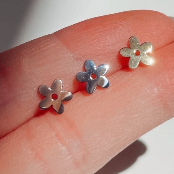 Funky Flowers Metal Stud Earrings - Plant Dosage