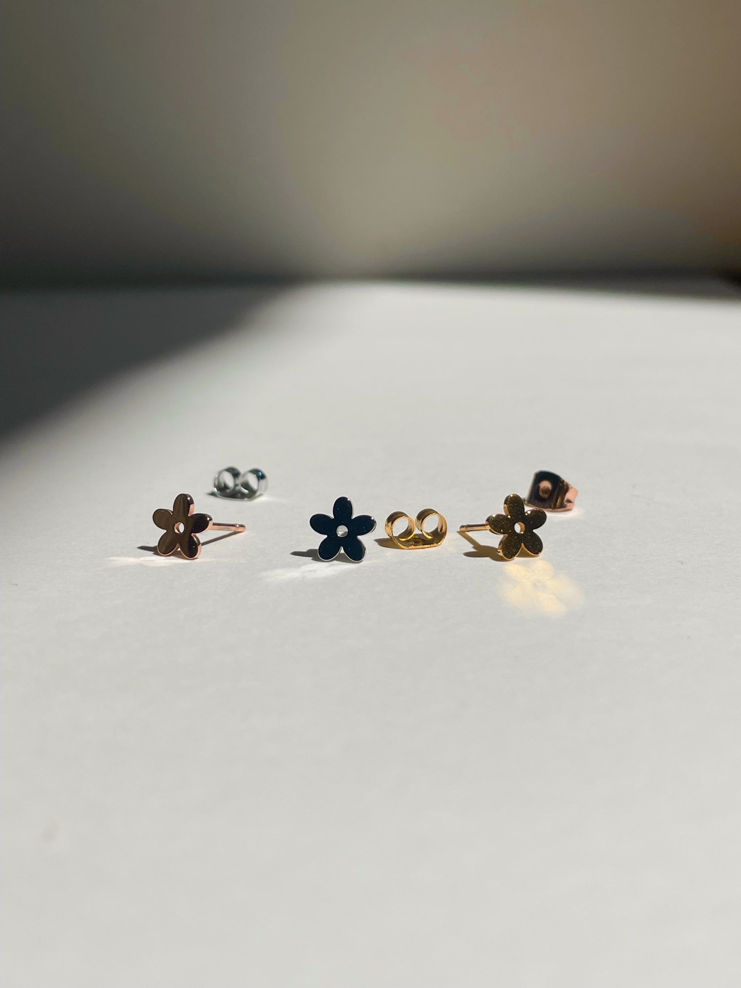 Funky Flowers Metal Stud Earrings - Plant Dosage