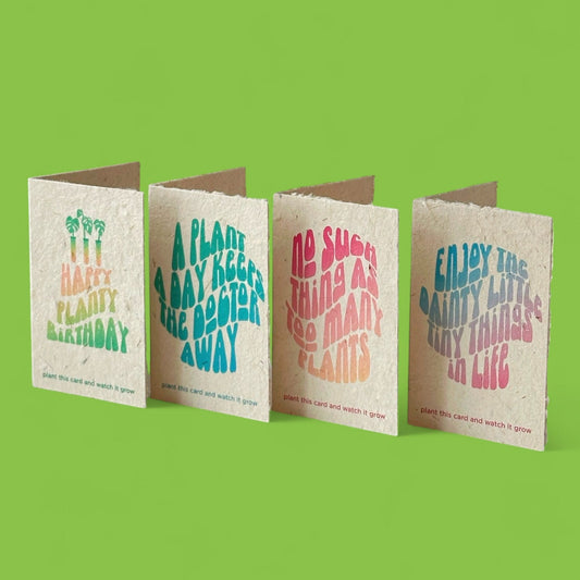 Plant Seed Greeting Cards (Bundle of 4)