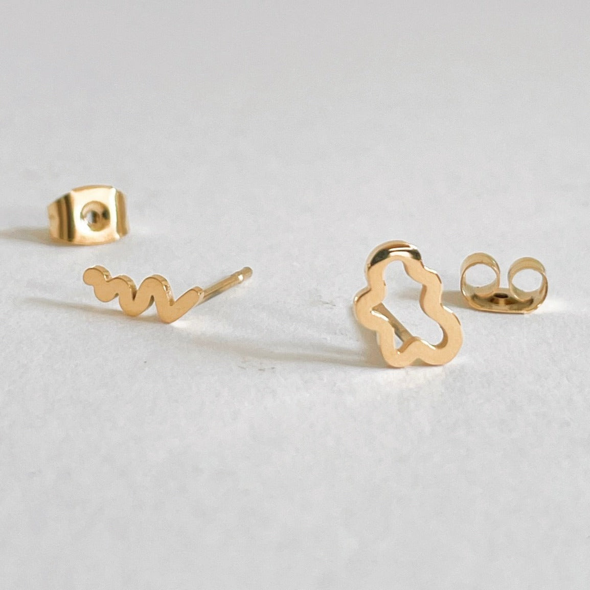 Dainty Little Tiny Things Metal Stud Earrings