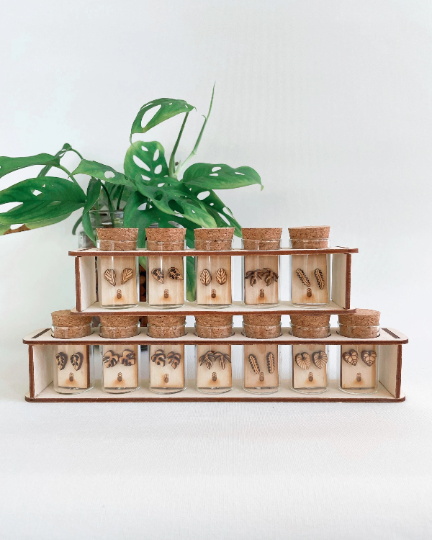 Mini Wooden Plant Earrings - Plant Dosage